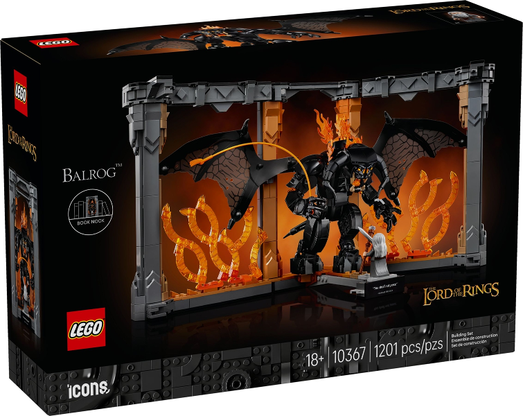 LEGO Icons - 10367 - Le Seigneur des Anneaux : Le Coin Livre de Balrog - BOITE ENDOMMAGÉE