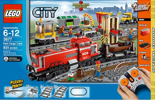 LEGO - City - 3677 - Red Cargo Train