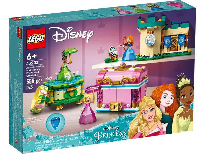LEGO Disney - 43203 - Les créations enchantées d'Aurora, Merida et Tiana