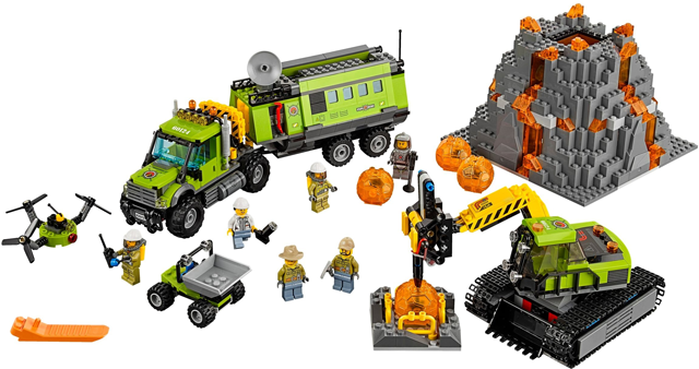 LEGO City - 60124 - Volcano Exploration Base - Boîte Endommagée