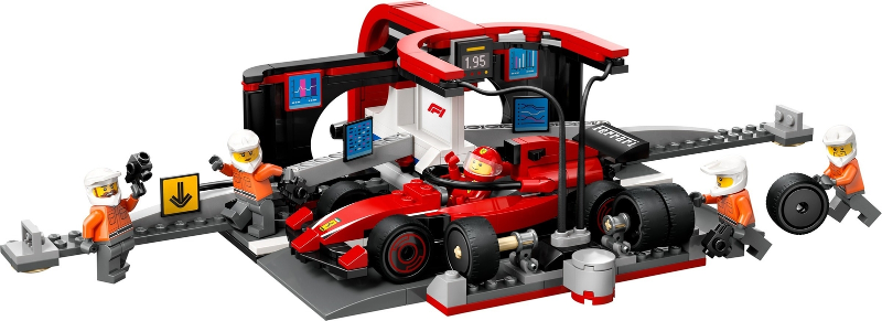 LEGO City - 60443 - F1 Pit Stop & Pit Crew with Ferrari Car