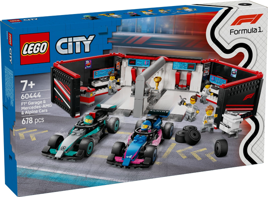 LEGO City Formule 1 - 60444 - Garage F1 et voitures Mercedes-AMG et Alpine