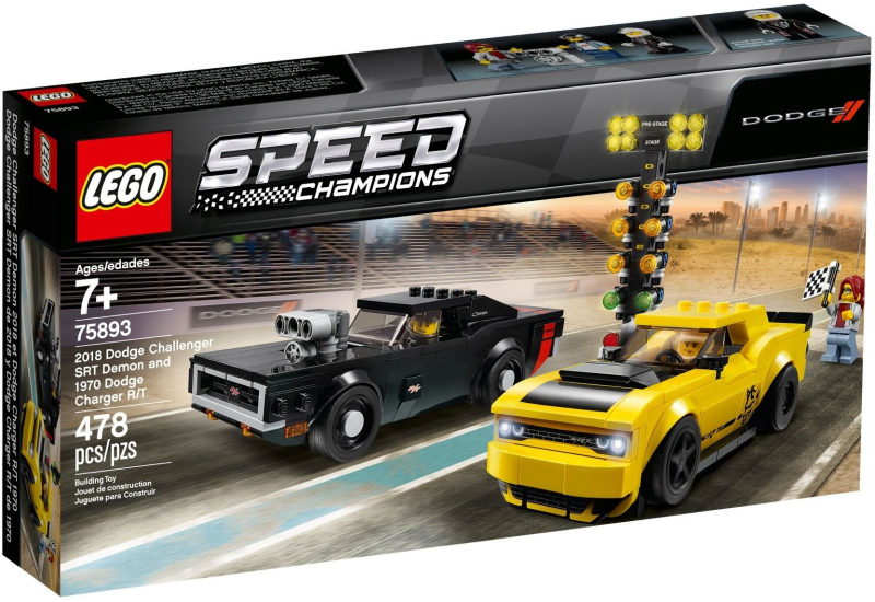 LEGO Speed Champions - 75893 - 2018 Dodge Challenger SRT Demon and 1970 Dodge Charger R/T