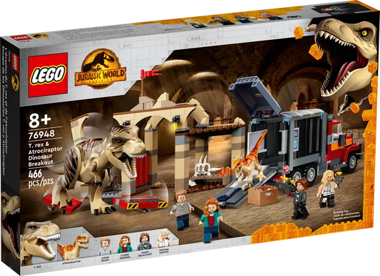 LEGO Jurassic World - 76948 - L'évasion du dinosaure T. rex et atrociraptor