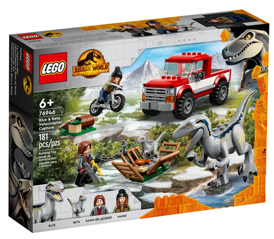 LEGO Jurassic World - 76946 - Capture du vélociraptor bleu et bêta