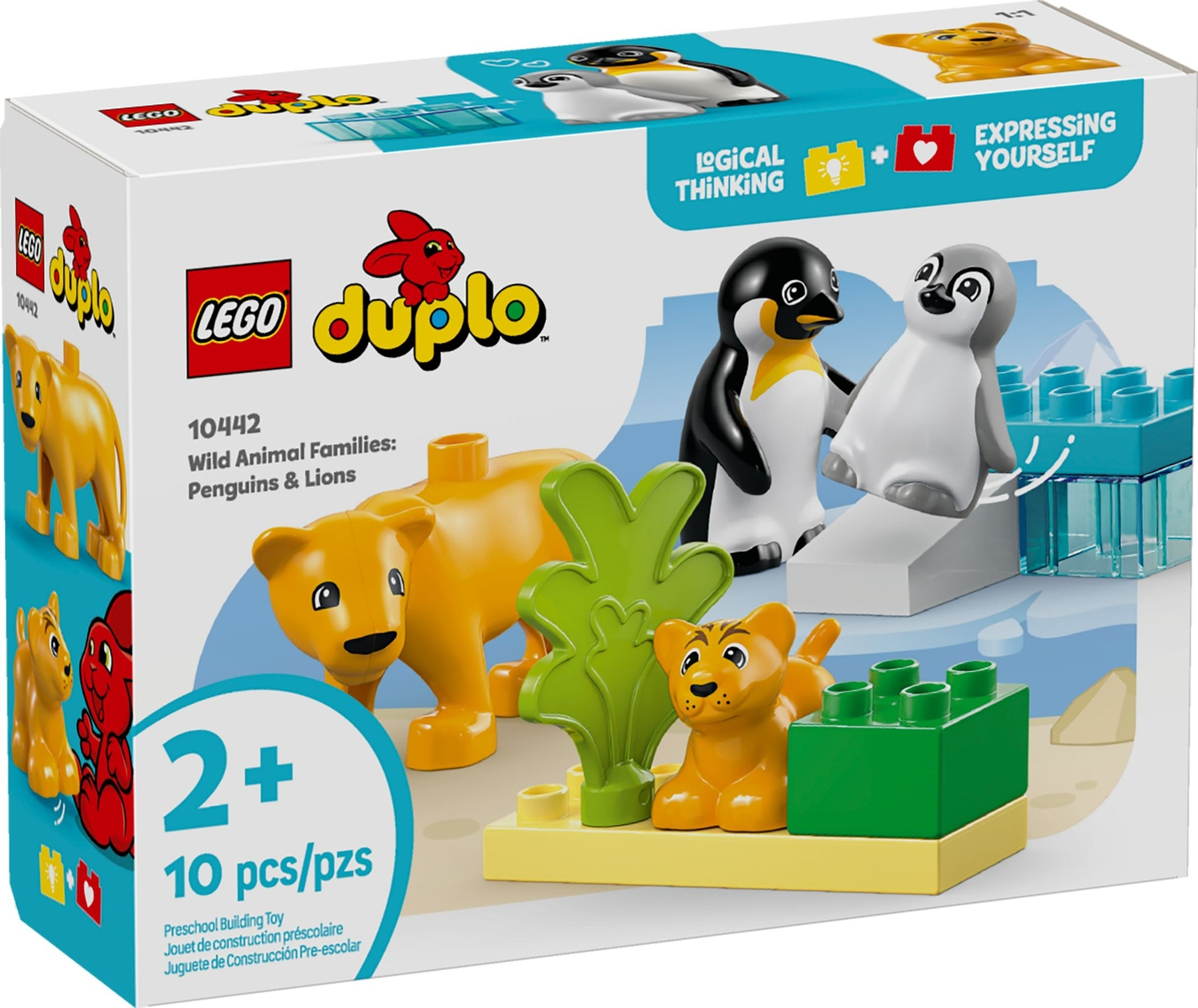 LEGO Duplo - 10442 - Familles d'animaux sauvages Pingouins et lions