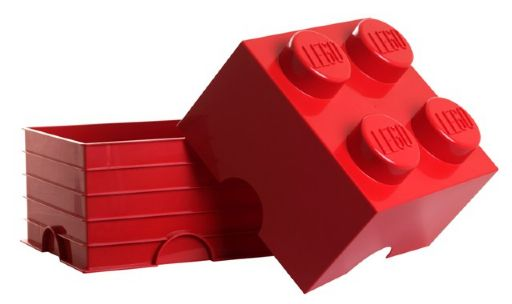 Produits sous licence LEGO - 5001385 - Brique de rangement rouge à 4 tenons