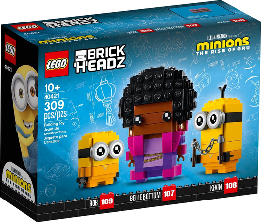 LEGO - Brickheadz - 40421 - Belle Bottom, Kevin et Bob