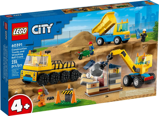 LEGO City -  60391 -  Construction Trucks and Wrecking Ball Crane