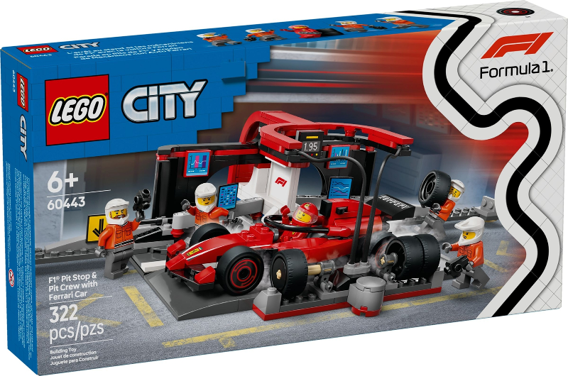 LEGO City - 60443 - F1 Pit Stop & Pit Crew with Ferrari Car