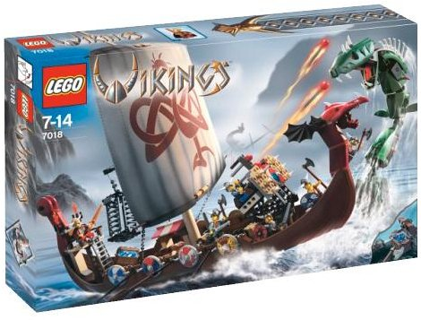 LEGO Vikings - 7018 - Viking Ship challenges the Midgard Serpent - USAGÉ / USED