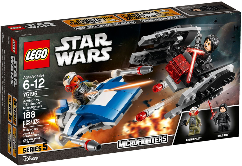 LEGO - Star Wars - 75196 - Microfighters A-Wing contre TIE Silencer