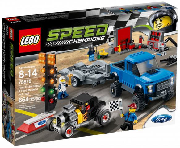 LEGO Speed ​​Champions - 75875 - Ford F-150 Raptor et Ford modèle A Hot Rod - USAGÉ / USED