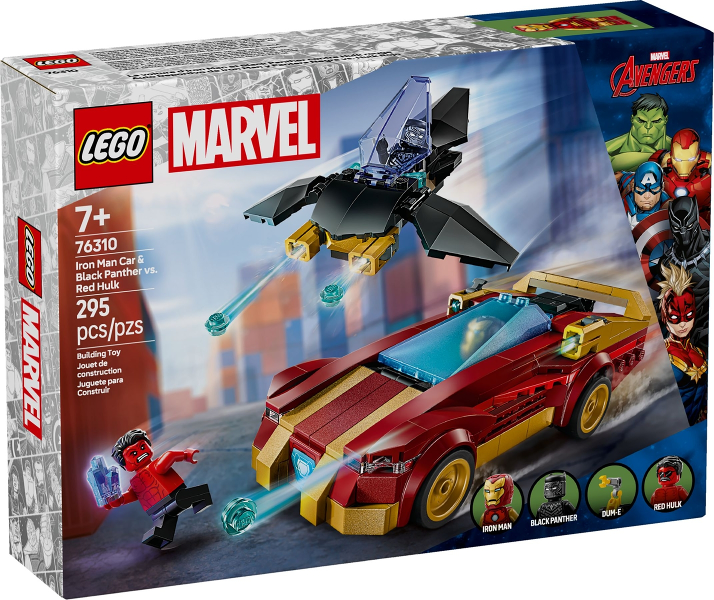 LEGO Marvel - 76310 - Iron Man Car & Black Panther vs. Red Hulk