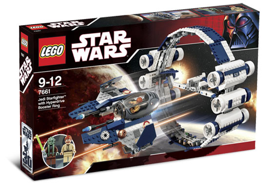 LEGO Star Wars - 7661 - Jedi Starfighter avec anneau de propulsion hyperpropulseur - USAGÉ/USED