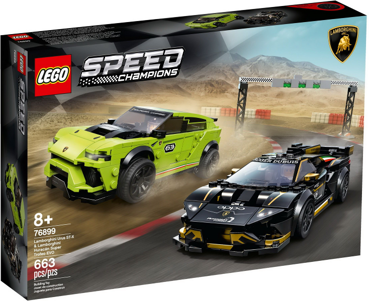 LEGO speed Champions - 76899 - Lamborghini Urus ST-X &amp; Lamborghini Huracan Super Trofeo EVO - USAGÉ/USED