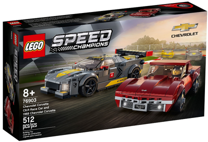 LEGO Speed ​​Champions - 76903 - Voiture de course Chevrolet Corvette C8.R et Chevrolet Corvette 1969 - USAGÉ / USED