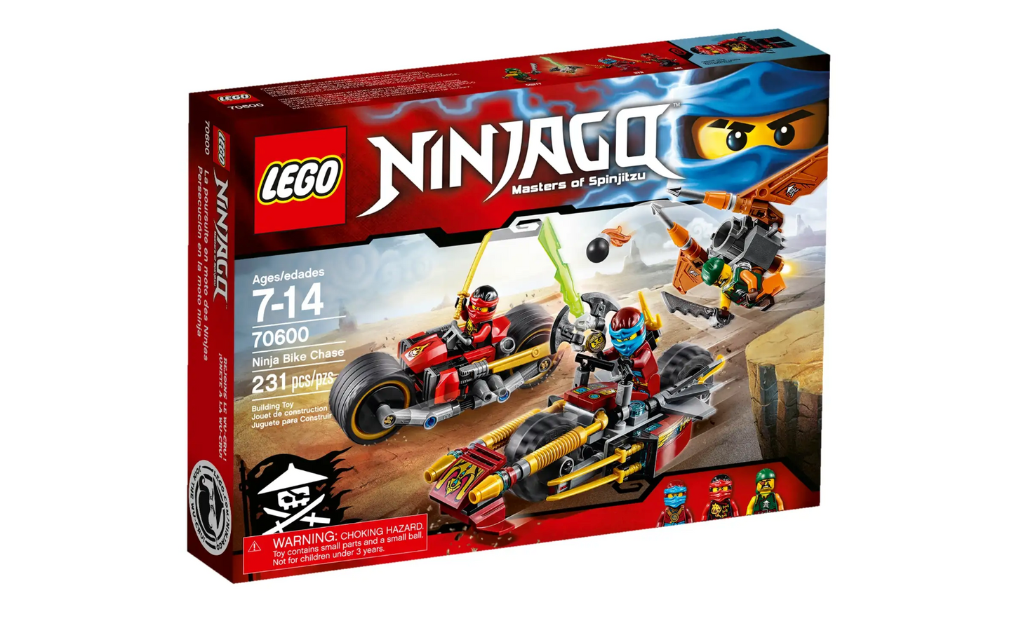 LEGO Ninjago - 70600 - La poursuite en moto Ninja UTILISÉ/USAGÉ