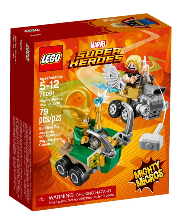 LEGO Marvel - 76091 - Mighty Micros: Thor vs. Loki - Boîte Endommagée