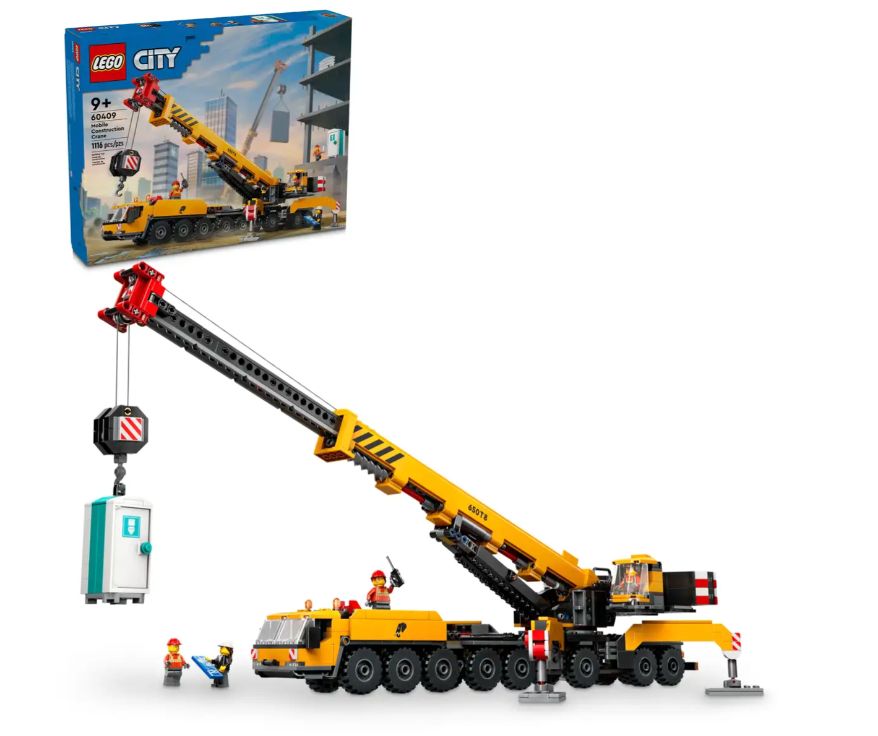 LEGO City - 60409 - Grue mobile de construction jaune