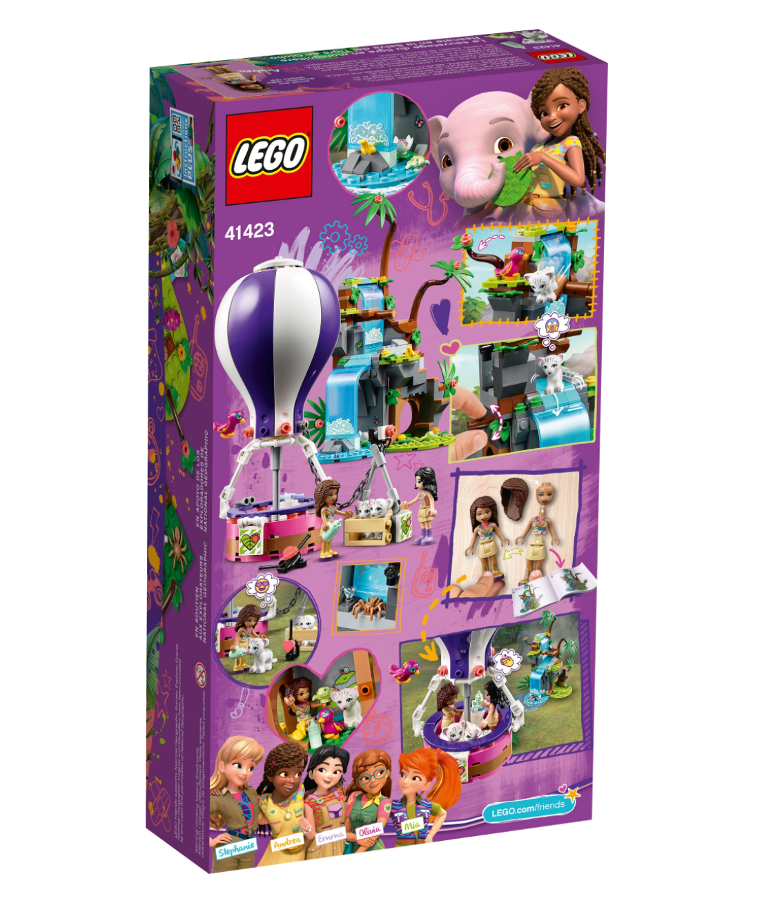 LEGO Friends - 41423 - Tiger Hot Air Balloon Jungle Rescue