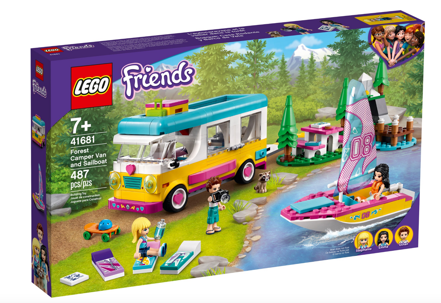 LEGO Friends - 41681 - Forest Camper Van and Sailboat