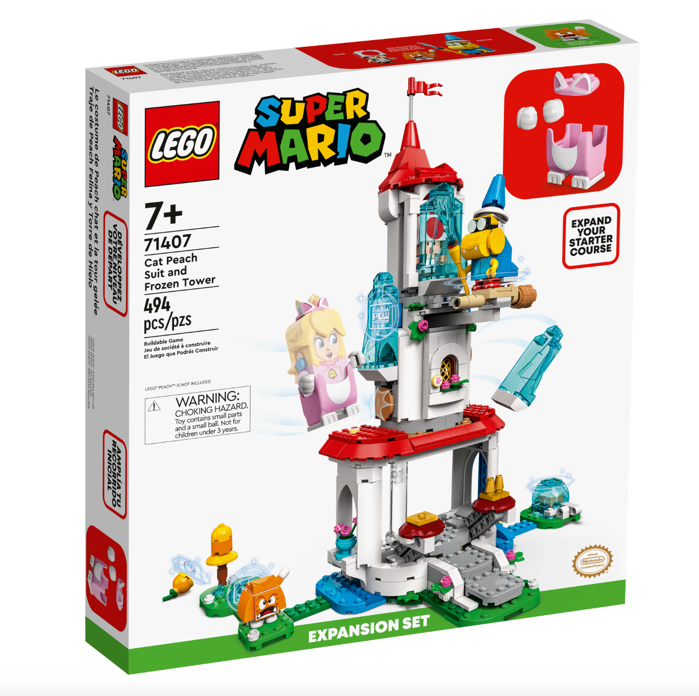 LEGO SUPER MARIO - 71407 - Cat Peach Suit and Frozen Tower Expansion Set