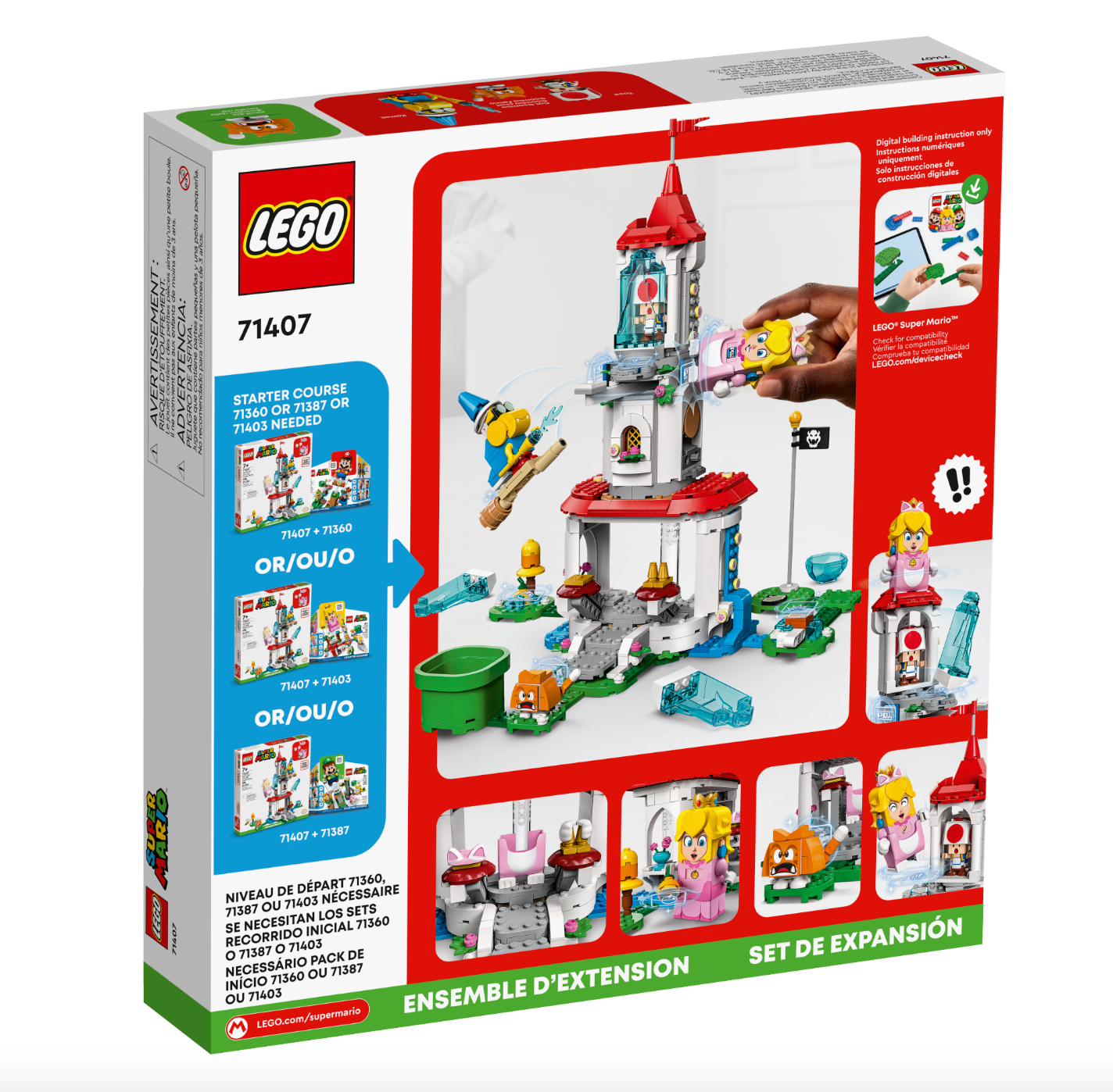 LEGO SUPER MARIO - 71407 - Cat Peach Suit and Frozen Tower Expansion Set