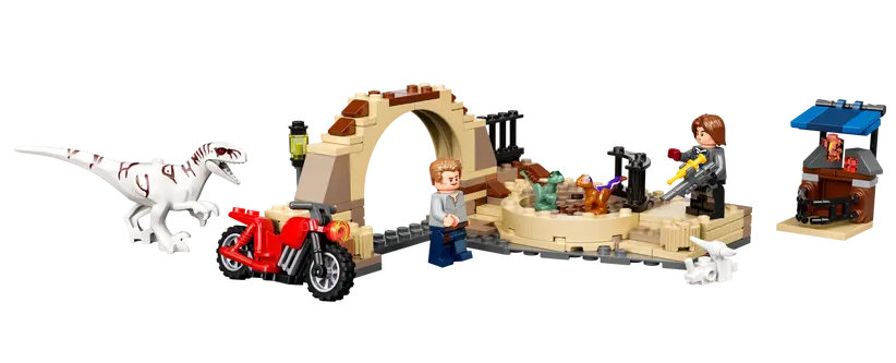 LEGO Jurassic World - 76945 - Dinosaure atrociraptor : poursuite en vélo