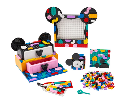LEGO DOTS - 41964 - Boîte de projet de rentrée scolaire Mickey Mouse et Minnie Mouse